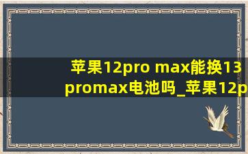 苹果12pro max能换13promax电池吗_苹果12promax能换13promax的电池吗